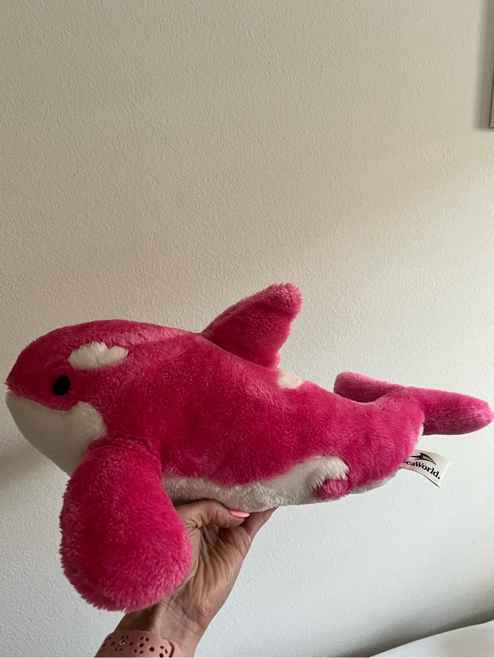 Pink Plush Orca Whale Stuffed Animal